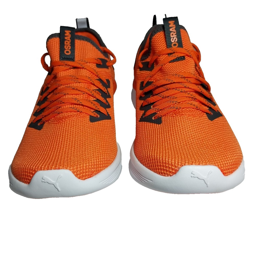 New Puma Ignite W Sz 7 Tangerine Orange W/Gray Evoknit Sneaker Shoe Osram Design View 5